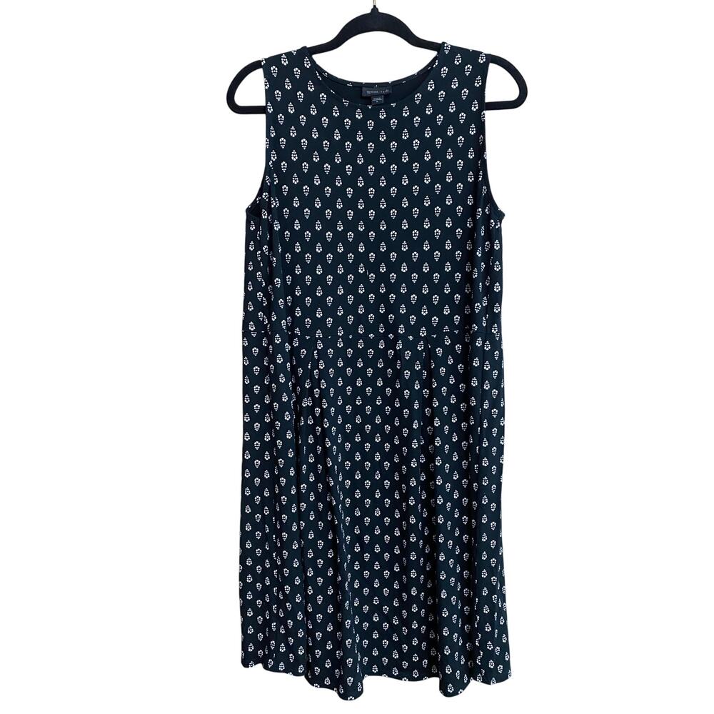 J. Jill Wearever Collection Women's Shift Dress Size M Black Sleeveless Pullover